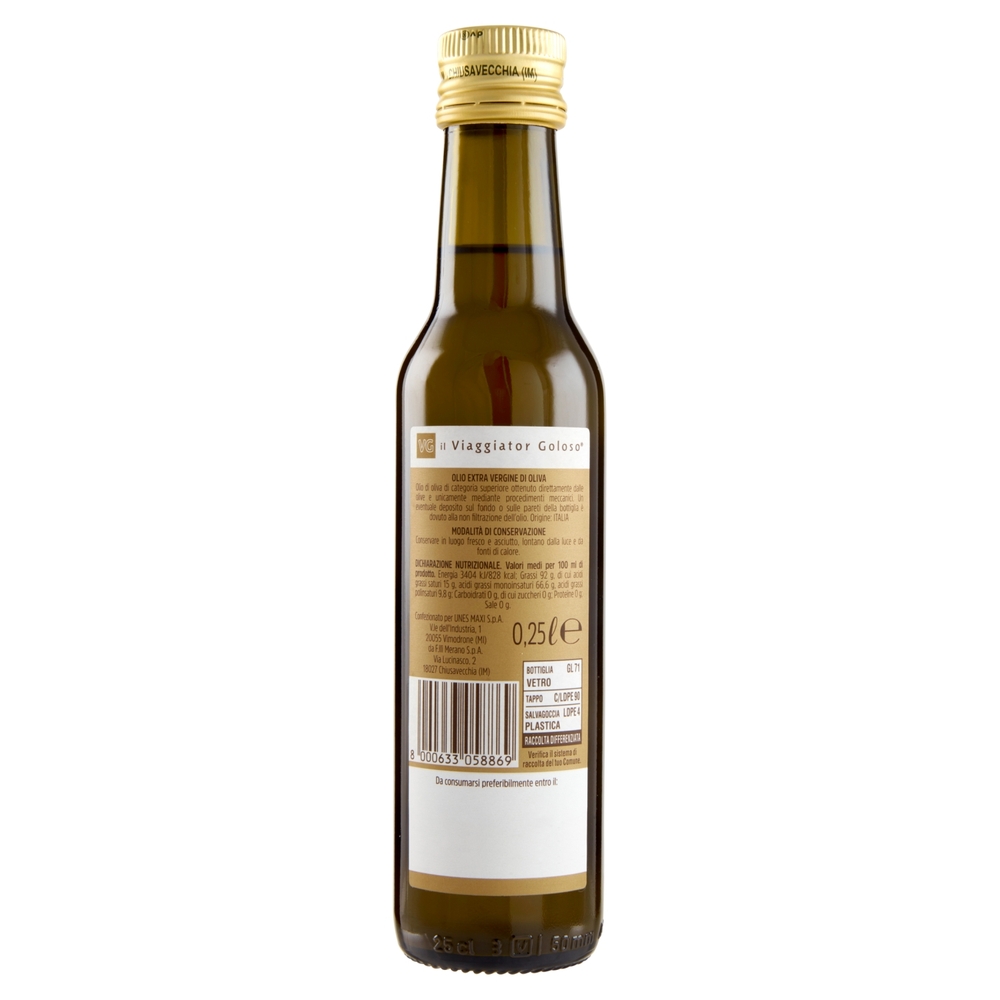 Olio Extra Vergine di Oliva non Filtrato Il Viaggiator Goloso