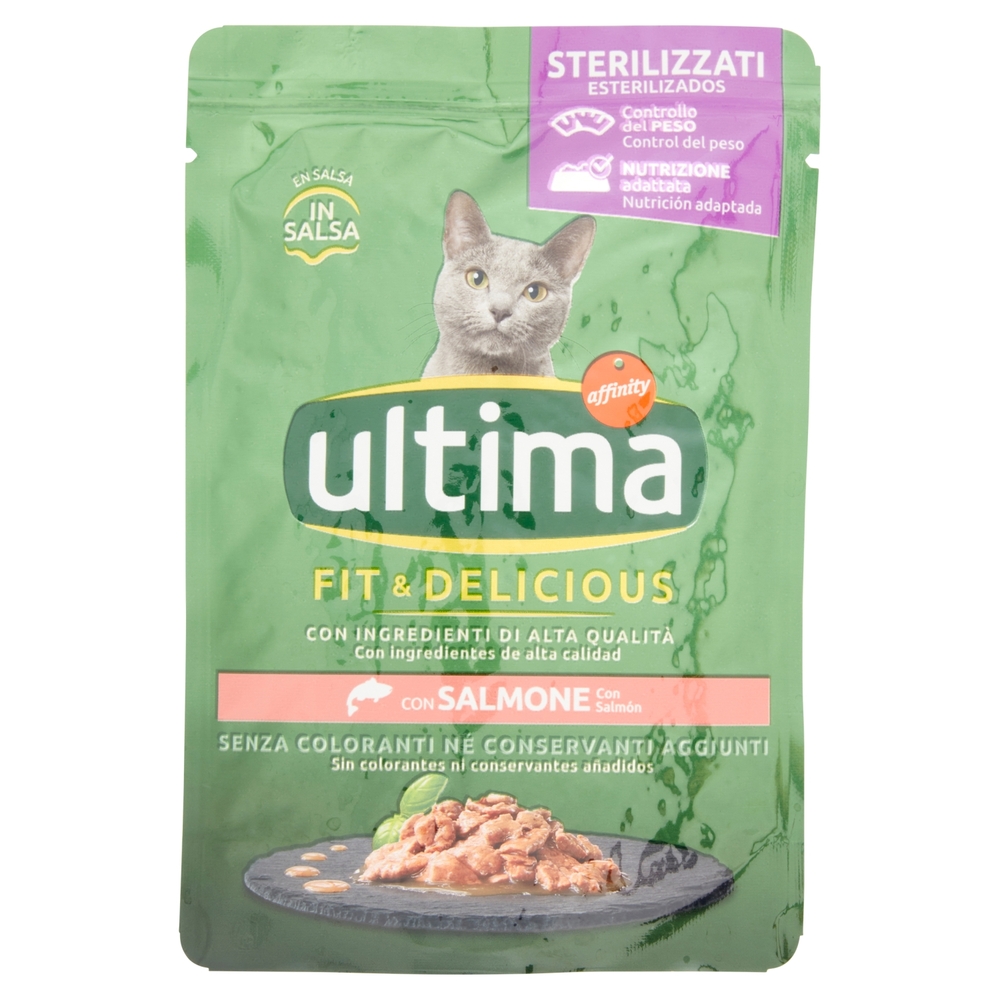 ultima Cat Sterilizzati Fit & Delicious con Salmone in Salsa 85 g