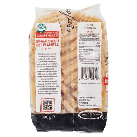 Garofalo Sigarette Ziti Pasta di Gragnano IGP No. 57 500 g