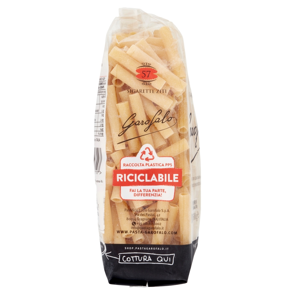 Garofalo Sigarette Ziti Pasta di Gragnano IGP No. 57 500 g