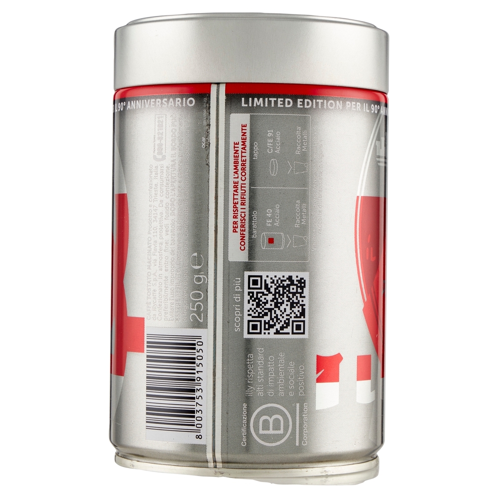 illy Tostato Classico Caffè Macinato Ideale per Moka 250 g