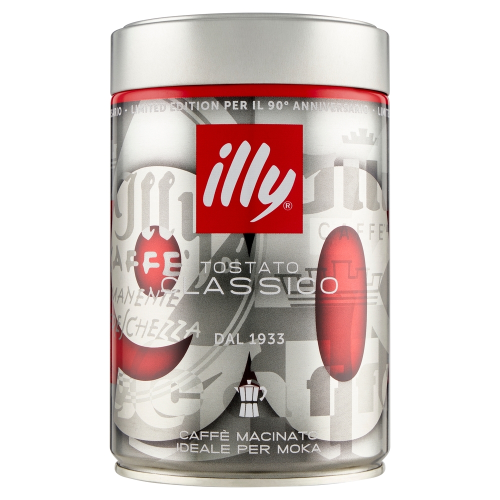 illy Tostato Classico Caffè Macinato Ideale per Moka 250 g