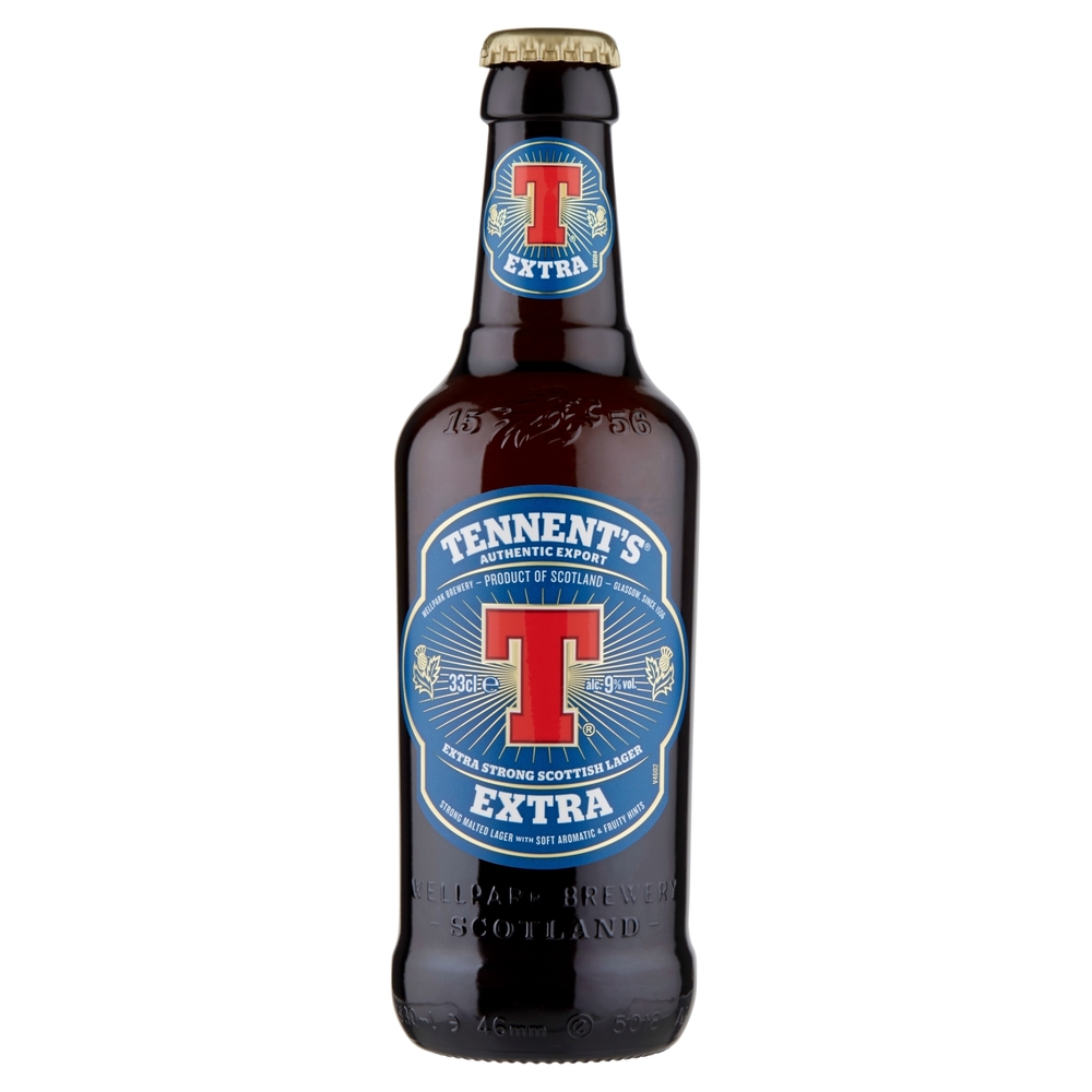 TENNENT'S EXTRA Birra strong scottish lager bottiglia 33cl