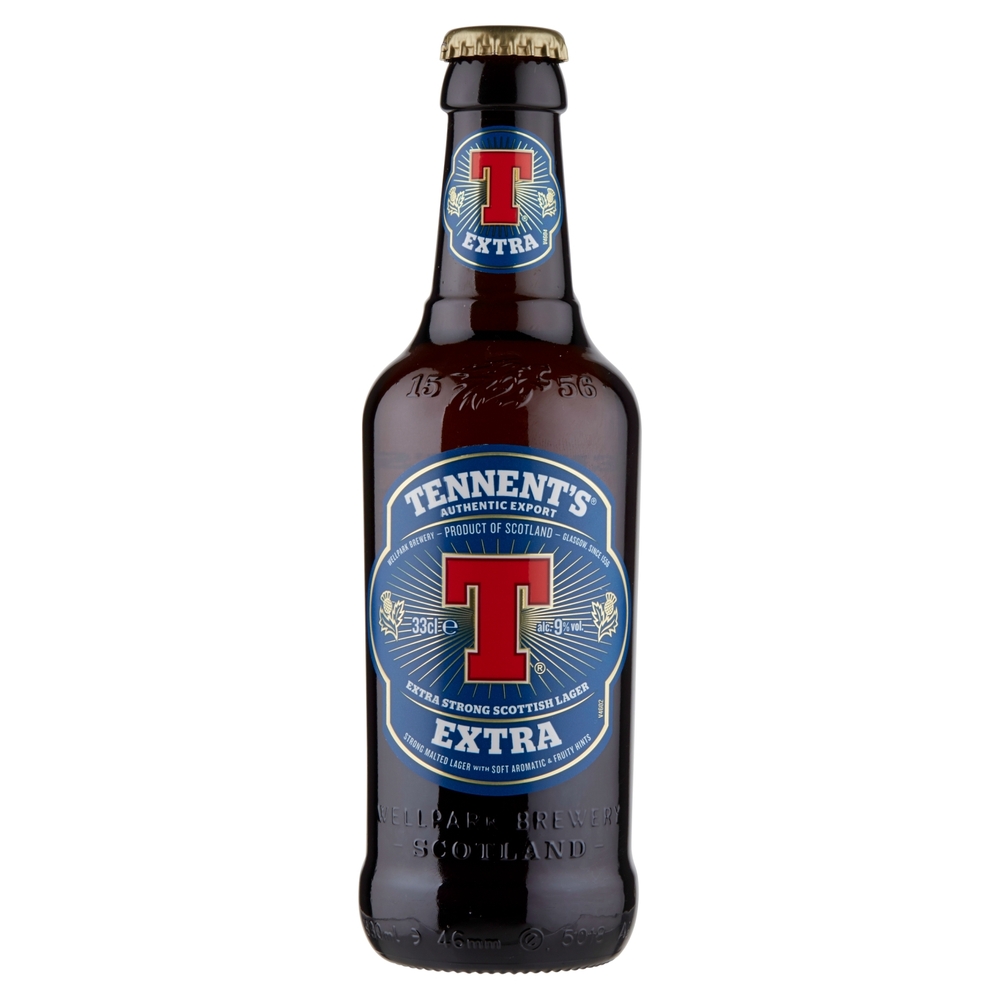 TENNENT'S EXTRA Birra strong scottish lager bottiglia 33cl