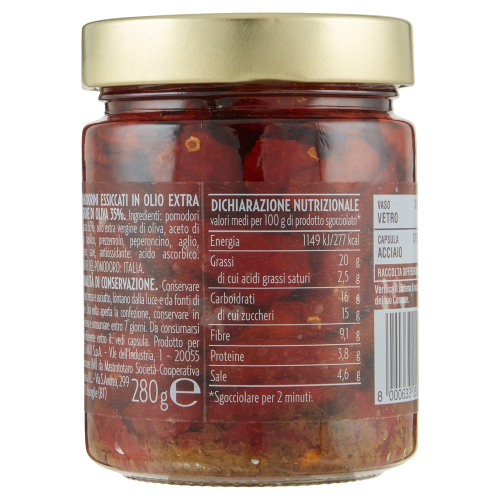 Pomodorini Secchi in Olio Extra Vergine di Oliva Il Viaggiator Goloso