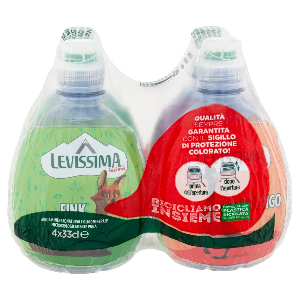 LEVISSIMA, Acqua Naturale R-PET 25% 4 x 0,33 L