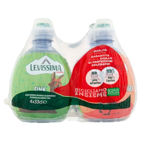 LEVISSIMA, Acqua Naturale R-PET 25% 4 x 0,33 L