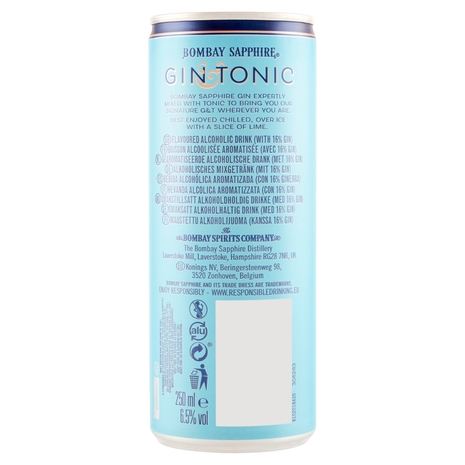 Bombay Sapphire Gin & Tonic 250 ml