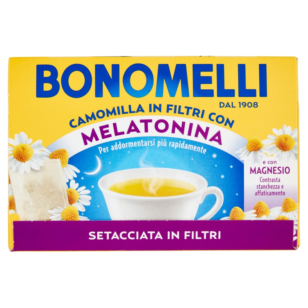 Bonomelli Camomilla in Filtri con Melatonina e con Magnesio Setacciata in Filtri 14 filtri 35 g