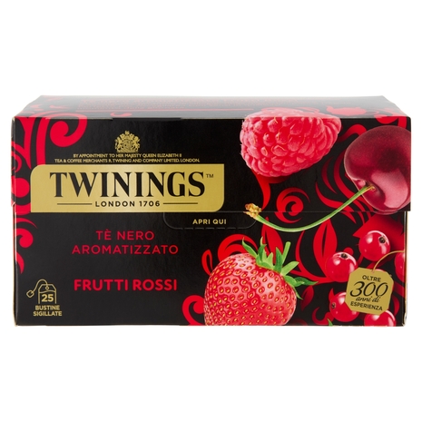 Twinings Tè nero aromatizzato Frutti Rossi 25 x 2 g