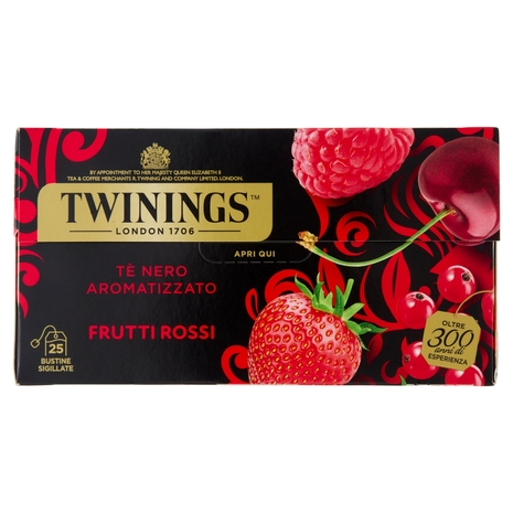 Twinings Tè nero aromatizzato Frutti Rossi 25 x 2 g