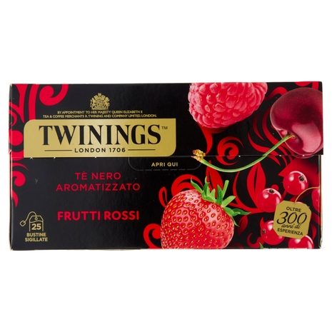 Twinings Tè nero aromatizzato Frutti Rossi 25 x 2 g