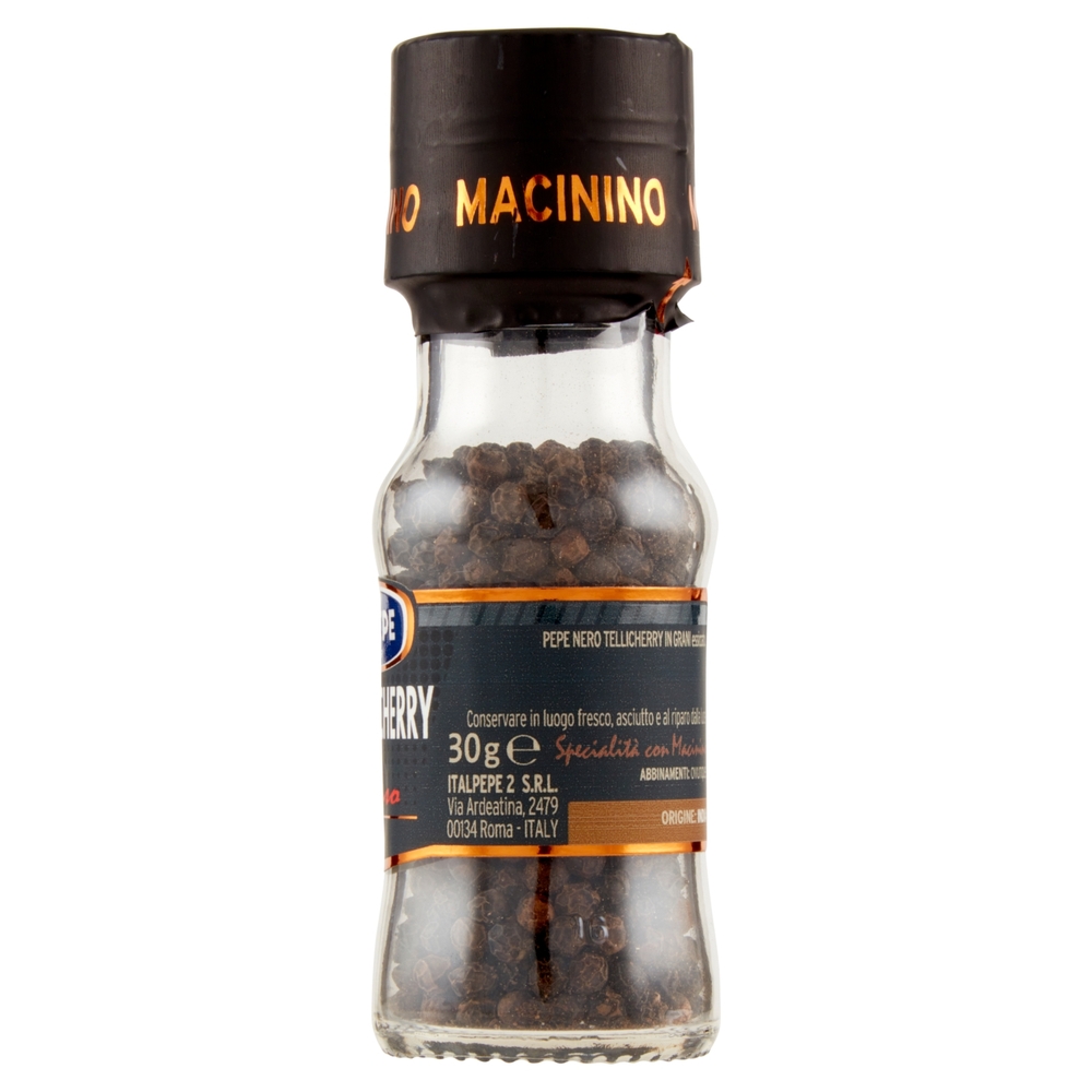 Italpepe Pepe Tellicherry Grani Inteso Macinino 30 g