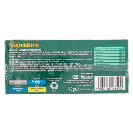 Sognid'oro Digestiva 20 x 2 g