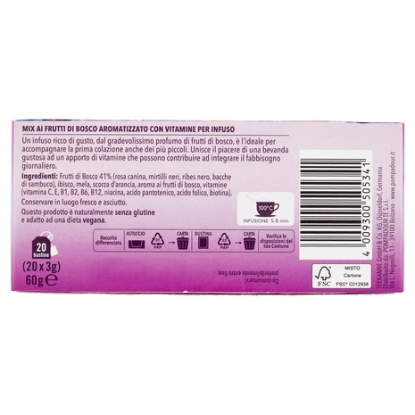 Pompadour Infuso Frutti di Bosco e Vitamine bustine 20 x 3 g