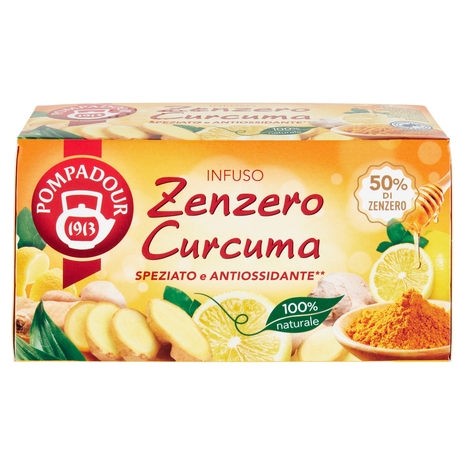 Pompadour Infuso Zenzero Curcuma bustine 20 x 1,8 g