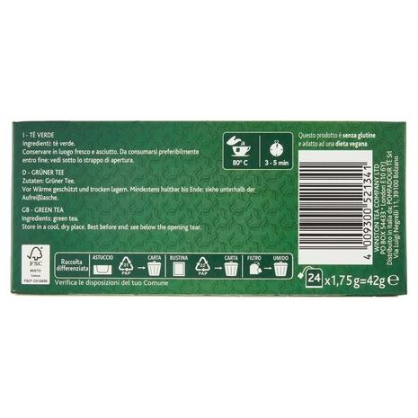 Sir Winston Tea Tè Verde Medio 24 x 1,75 g