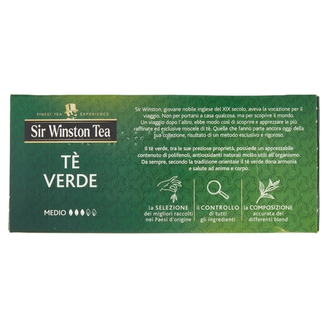 Sir Winston Tea Tè Verde Medio 24 x 1,75 g