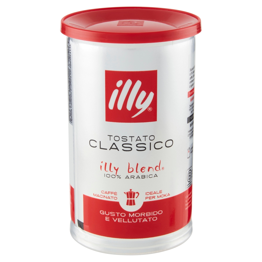 illy Tostato Classico Caffè Macinato Ideale per Moka 185 g