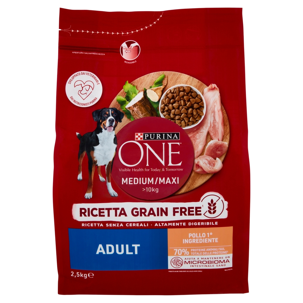 PURINA ONE Medium/Maxi Grain Free Adult Pollo 2,5 kg