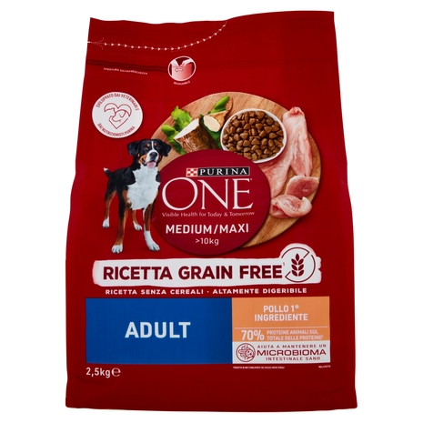 PURINA ONE Medium/Maxi Grain Free Adult Pollo 2,5 kg