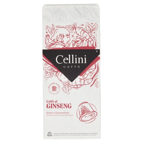 Cellini Caffè Caffè al Ginseng 10 Capsule Compatibili 10 x 7 g
