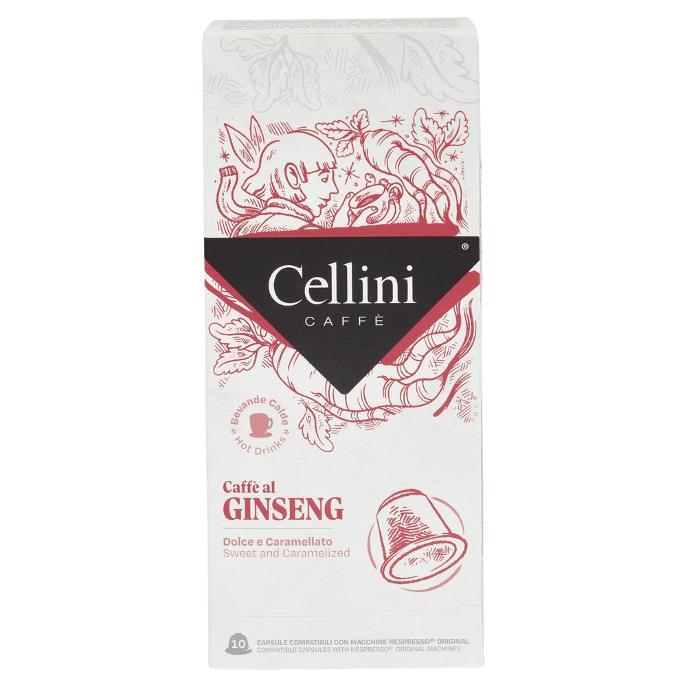 Cellini Caffè Caffè al Ginseng 10 Capsule Compatibili 10 x 7 g