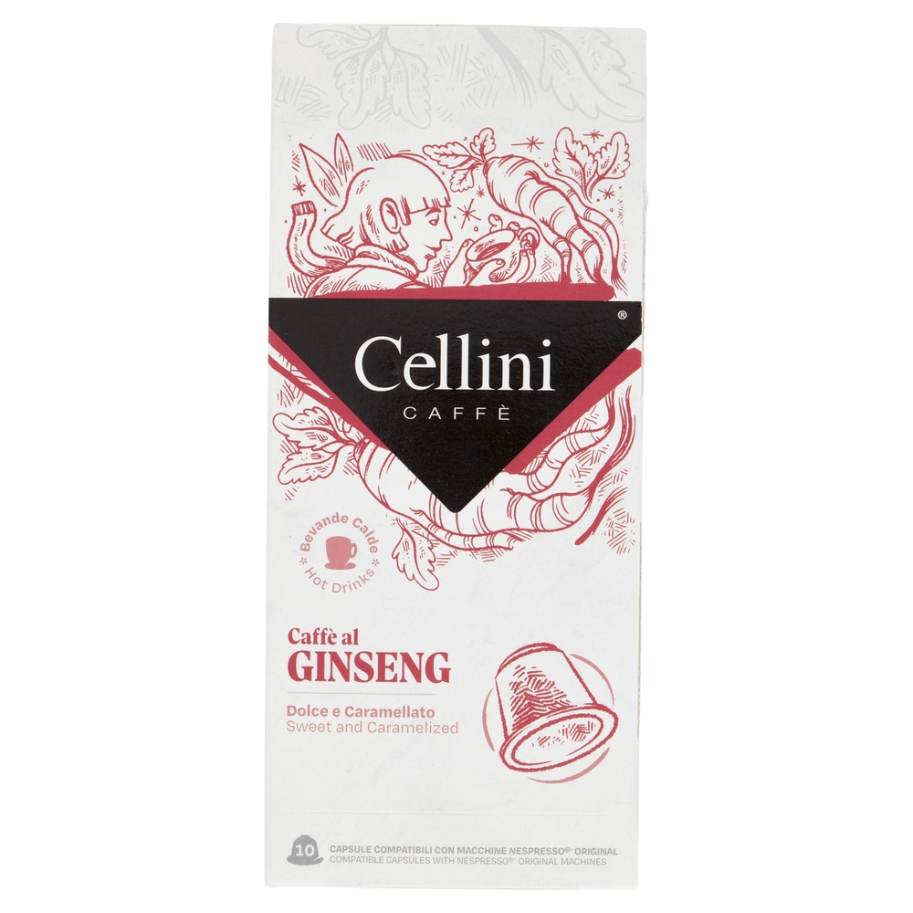 Cellini Caffè Caffè al Ginseng 10 Capsule Compatibili 10 x 7 g