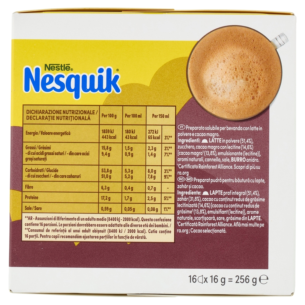 NESCAFÉ DOLCE GUSTO Nesquik Bevanda al gusto di cioccolato 16 capsule 256 g