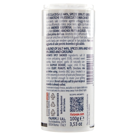 Italpepe Aromito barbecue Affumicato Piccante 100 g