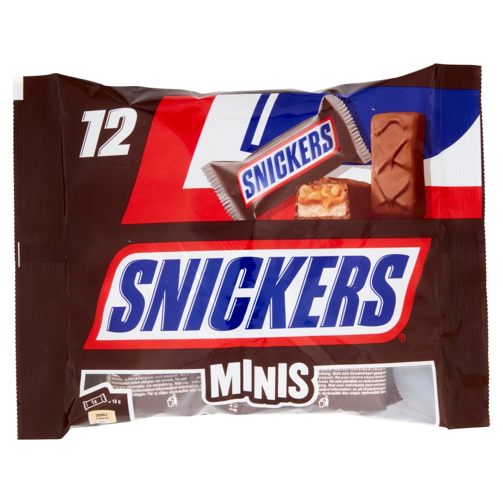Snickers Minis Snack Cioccolatini al Latte con Arachidi e Caramello 227g