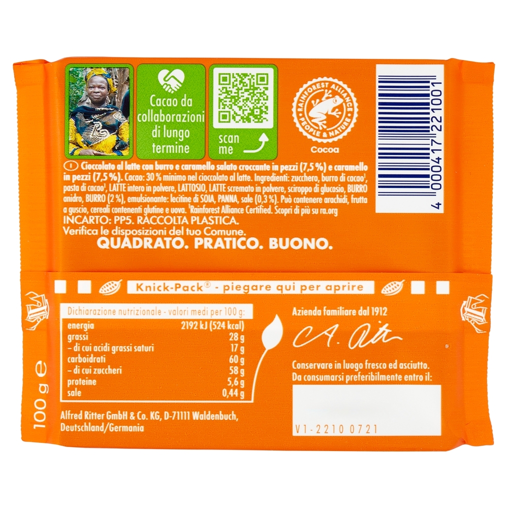 Ritter Sport Hi there Caramello Salato 100 g