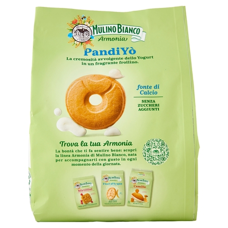 Mulino Bianco Armonia Pandiyò Biscotti Yogurt Bianco Senza Zuccheri Aggiunti Fonte di Calcio 270g