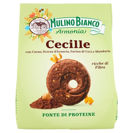 Mulino Bianco Armonia Cecille Biscotti Cacao di Farina Ceci Scorza Arancia Fonte Proteine 270g