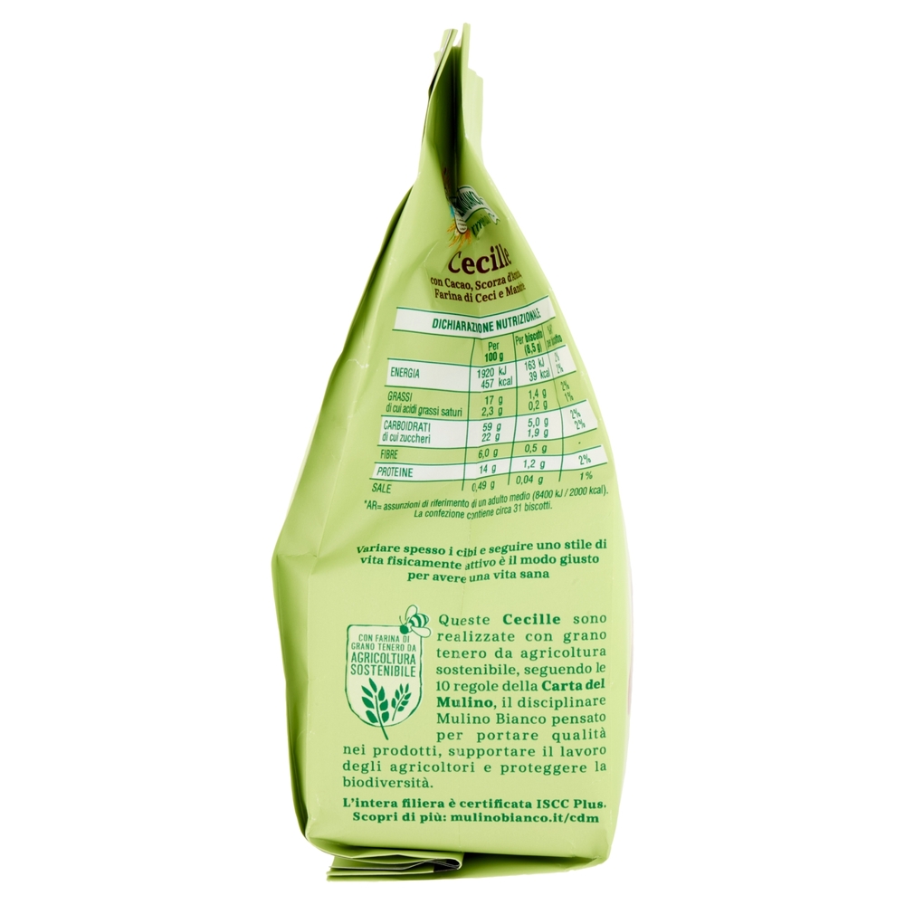 Mulino Bianco Armonia Cecille Biscotti Cacao di Farina Ceci Scorza Arancia Fonte Proteine 270g