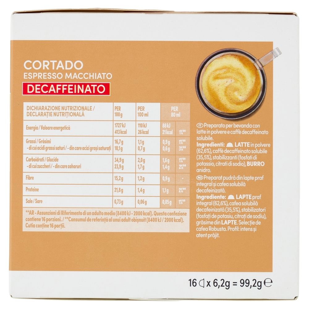 NESCAFÉ DOLCE GUSTO Cortado Espresso Macchiato Decaffeinato caffè 16 capsule 99,2 g