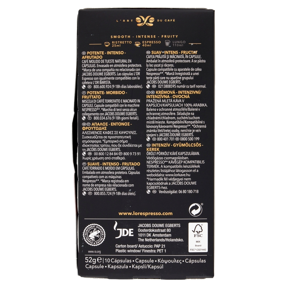 L'Or Espresso Selection Barista 10 Capsule 52 g