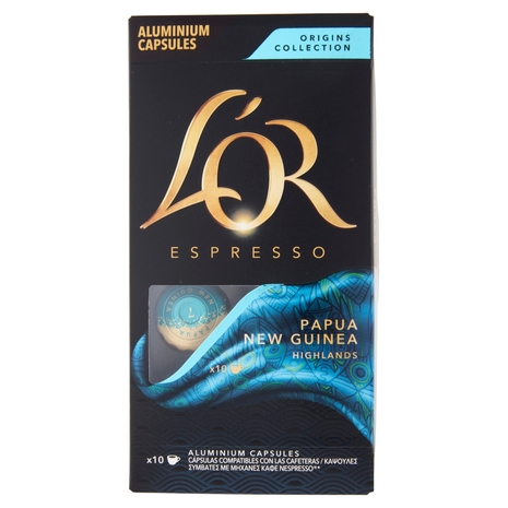 L'Or Espresso Origins Collection Papua New Guinea Highlands 10 Capsule 52 g