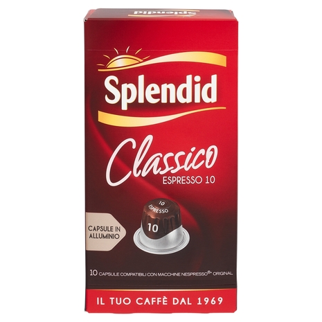 Splendid Classico Espresso 10 Capsule Compatibili con Macchine Nespresso* 10 Capsule 52 g