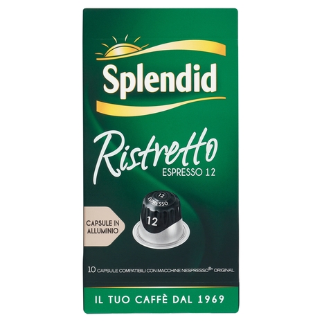 Splendid Ristretto Espresso 12 Capsule Compatibili con Macchine Nespresso* 10 Capsule 52 g