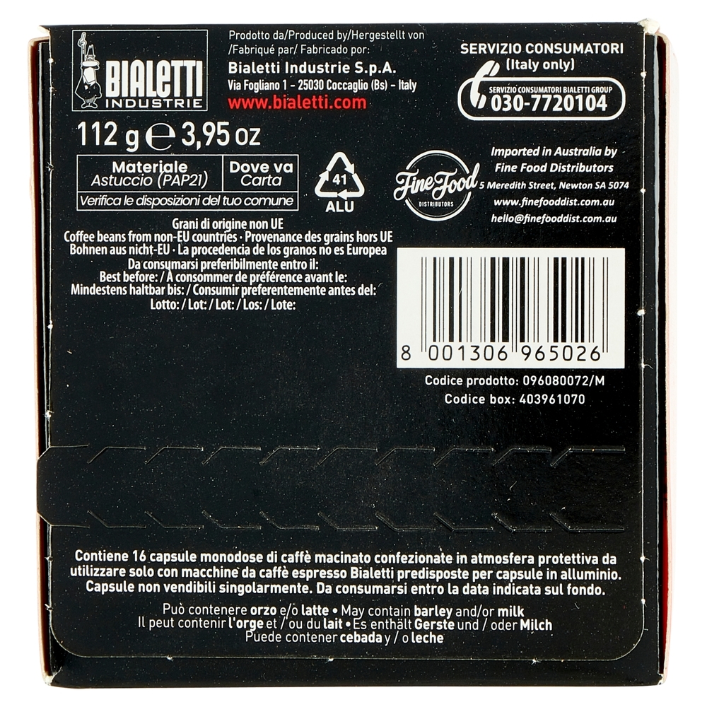 Bialetti Caffè d'Italia Espresso Bar Roma 16 Capsule 112 g