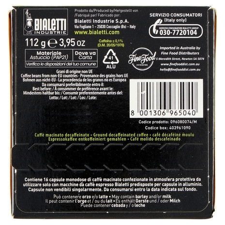 Bialetti Caffè d'Italia Espresso Bar Deka 16 Capsule 112 g