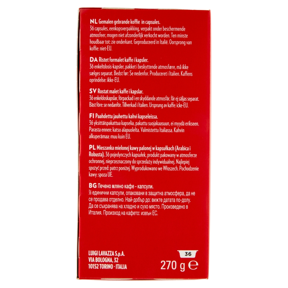 Lavazza A Modo Mio Qualità Rossa 36 Capsule 270 g