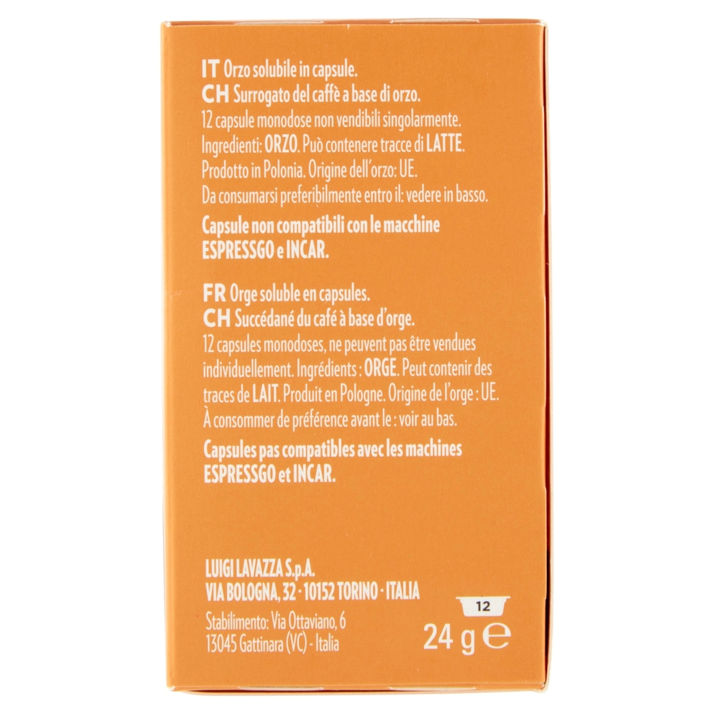 Lavazza A Modo Mio Orzo 12 Capsule 24 g