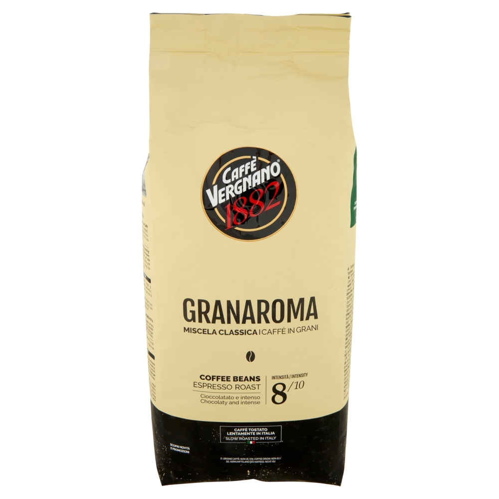 Caffè Vergnano 1882 Granaroma Miscela Classica Caffè in Grani 1000 g