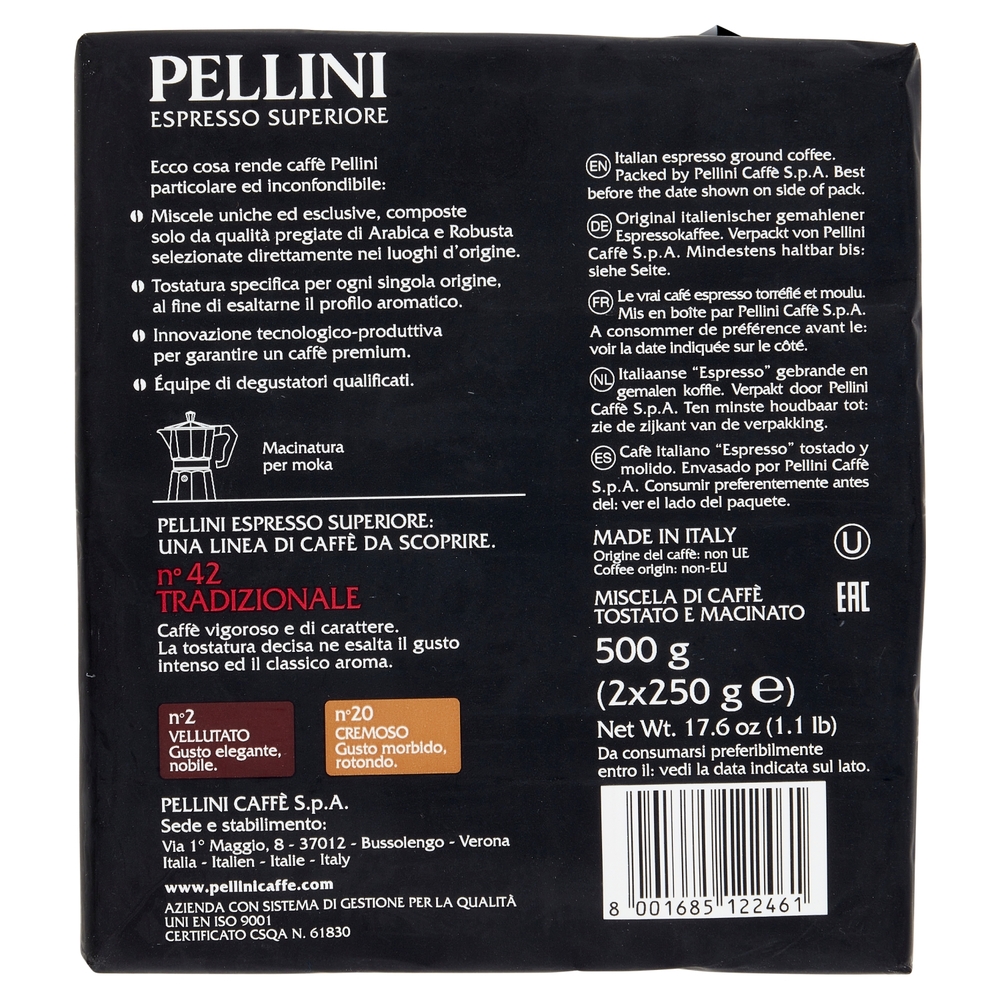 Pellini Espresso Superiore n°42 Tradizionale 2 x 250 g