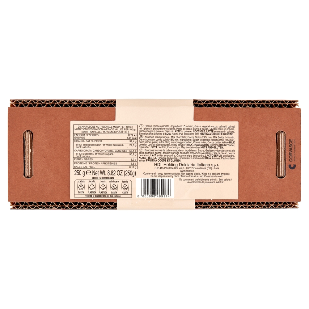 feletti Cioccolatini al latte e fondenti ripieni 250 g