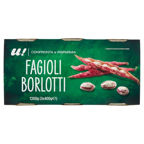 Fagioli Borlotti 3x400g U! Confronta e Risparmia