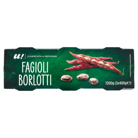 Fagioli Borlotti 3x400g U! Confronta e Risparmia