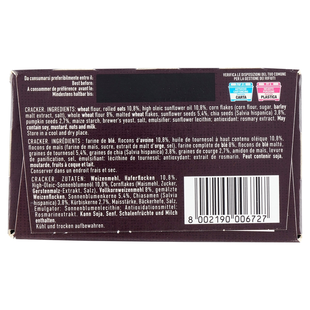 Galbusera BelleBuone il Cracker che non c'era Avena e Mix di Semi 5 x 40 g